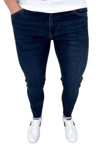 Spodnie jeansowe męskie granatowe super slim fit 7815