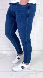 Spodnie jeansowe męskie granatowe slim fit B-447