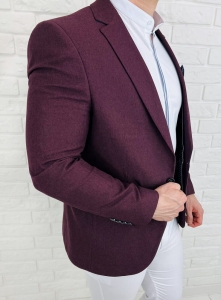 Marynarka męska elegancka bordowa 3439