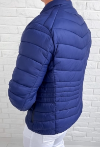 Granatowa pikowana kurtka przejściowa męska slim fit 5047-69