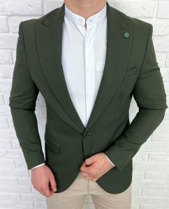 Marynarka męska casual khaki Stylovy H93