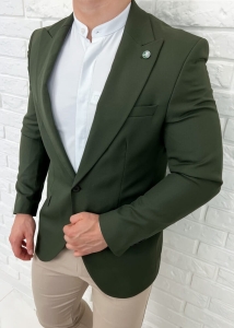 Marynarka męska casual khaki Stylovy H93