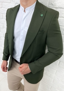 Marynarka męska casual khaki Stylovy H93