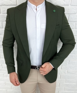 Marynarka męska casual khaki Stylovy H93
