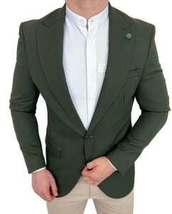 Marynarka męska casual khaki Stylovy H93