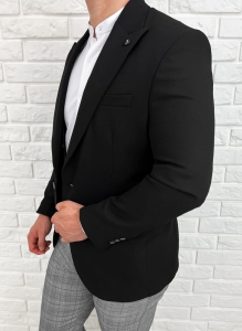 Marynarka męska casual czarna Stylovy H83