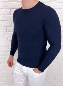 Granatowy sweter męski Stylovy HHL8069