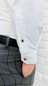 Koszula męska biała z kołnierzem slim fit Stylovy 1962