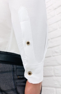 Koszula męska z długim rękawem biała slim fit oxford Stylovy 1969