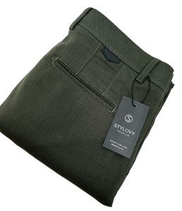 Spodnie męskie materiałowe chinosy khaki slim fit 3018