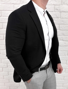 Czarna marynarka męska klasyczna slim fit 1776