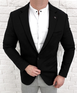 Czarna marynarka męska klasyczna slim fit 1776