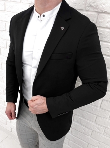 Czarna marynarka męska klasyczna slim fit 1776