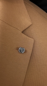 Marynarka męska karmelowa casual slim fit 1307