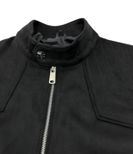 Kurtka biker zamszowa męska czarna M-7196 Stylovy