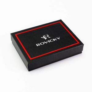 Portfel męski skórzany czarny Rovicky N62-RVTP