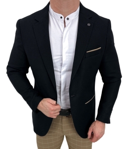 Czarna elegancka marynarka męska Stylovy
