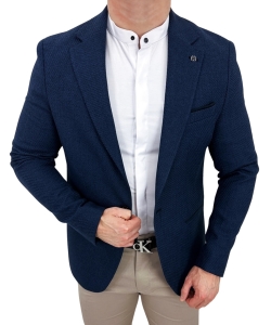 Granatowa elegancka marynarka męska Stylovy