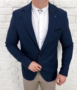 Granatowa elegancka marynarka męska Stylovy