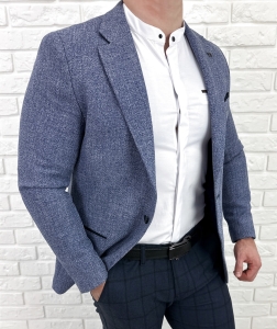 Niebieska elegancka marynarka męska Stylovy
