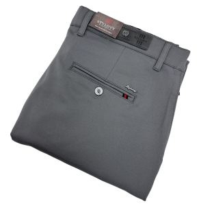 Eleganckie spodnie męskie szare slim fit Stylovy D-1100C