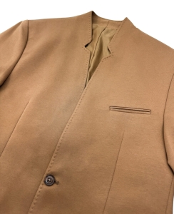 Marynarka męska camel ze stójką casual slim fit 1774