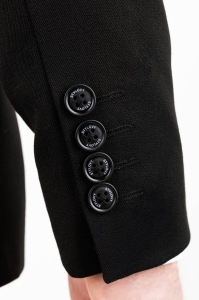 Czarna marynarka męska ze stójką casual slim fit Stylovy 2182