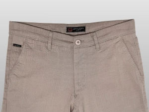 Spodenki męskie beżowe szorty chinos bermudy bawełniane slim fit 250