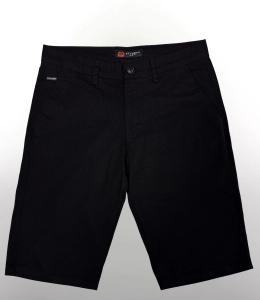 Spodenki męskie czarne szorty chinosy bawełniane slim fit 250