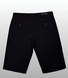 Spodenki męskie czarne szorty chinosy bawełniane slim fit 250