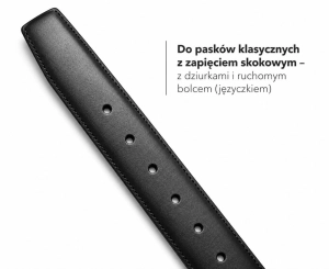 Klamra do paska skórzanego ozdobna dwustronna obrotowa 1218