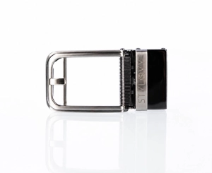 Pasek skórzany męski czarny automatyczny z klasyczną klamrą - Modus Belt