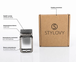 Klamra do paska skórzanego męskiego zaciskowa sprzączka srebrna - Modus Belt