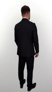 Czarny garnitur męski slim fit 5643
