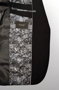 Czarny garnitur męski slim fit 5643