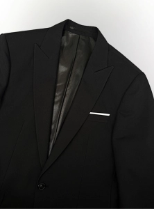 Czarny garnitur męski slim fit 5643