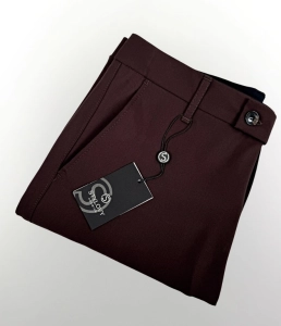 Brązowy garnitur męski czekoladowy slim fit 5644