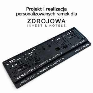Ramki na tablice rejestracyjne z napisem 3d z własnym nadrukiem personalizowane
