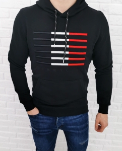 Czarna bluza z kapturem Tommy life 87646
