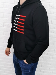 Czarna bluza z kapturem Tommy life 87646