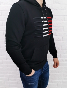 Czarna bluza z kapturem Tommy life 87646