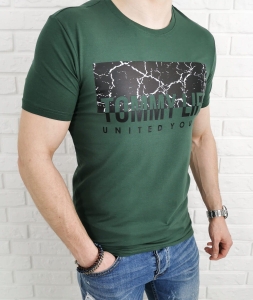 Zielona koszulka z aplikacją Tommy Life