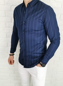Granatowa koszula Tommy Life niebieskie paski