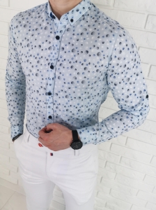 Jasnoniebieska koszula Tommy life w kropki