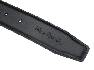 Czarny skórzany elegancki pasek Pierre Cardin 5011 ROB01