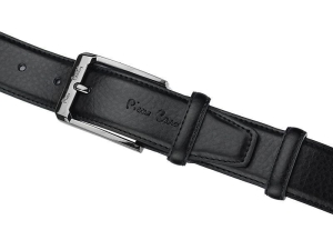 Czarny skórzany elegancki pasek Pierre Cardin 5011 ROB01