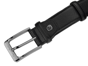 Czarny skórzany elegancki pasek Pierre Cardin 5011 ROB01