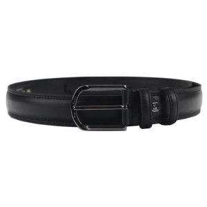 Czarny skórzany elegancki pasek PSN 6205 Pierre Cardin