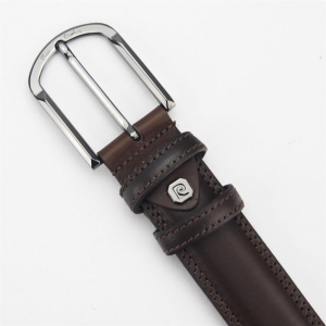 Czarny skórzany elegancki pasek PSN 6205 Pierre Cardin