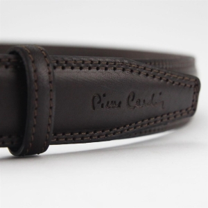 Czarny skórzany elegancki pasek PSN 6205 Pierre Cardin